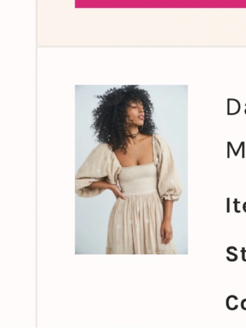 Free People Dahlia Embroidered Maxi Dress in Beige Cream